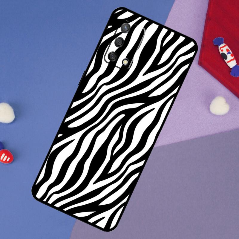 Zebra Streifen Print Hülle für OPPO A74 A94 A54 A17 A57 A77 A18 A58 A78 A98 A15 A52 A72 A5 A9 A53S A16 A76 A96