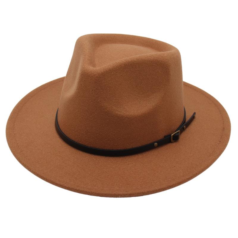 Top Hat, Belt Buckle, Jazz Hat, Male And Female Models, Felt Hat, Sun Hat, Woolen Hat, Ethnic Style