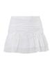 White Mini Skirt for Women Cute Sweet Style High Waist Mesh Splicing Ruffle Cake Skirt Y2k Clothing All-match Summer