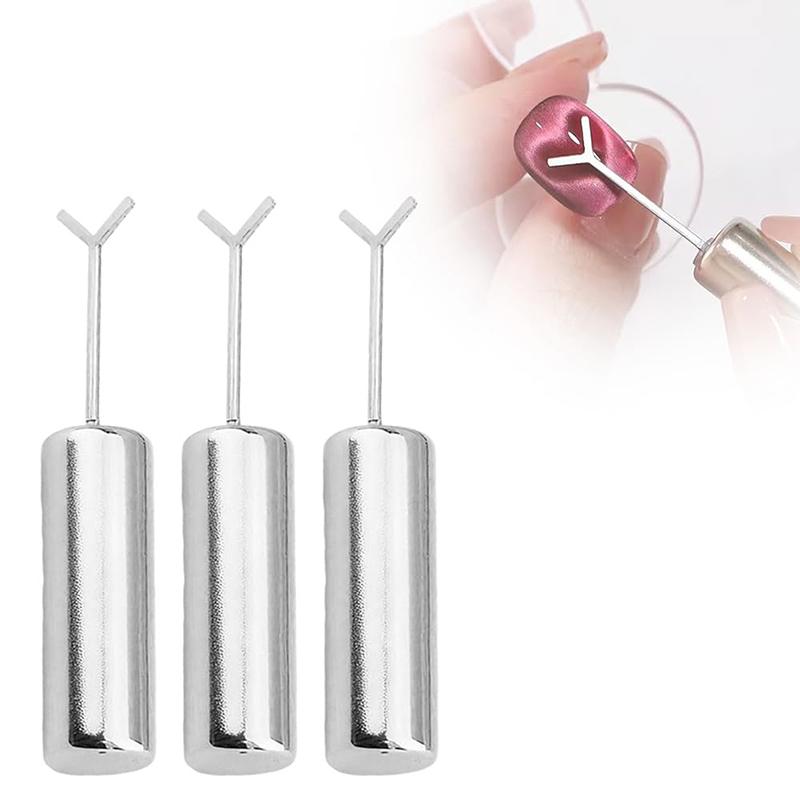 3/5pcHeart Shaped Cat Eye Magnet Y-shape Cat Eye Nail Magnet Set Love Pattern Magnet Suitable For DIYGel Polishing Magnetic Tool