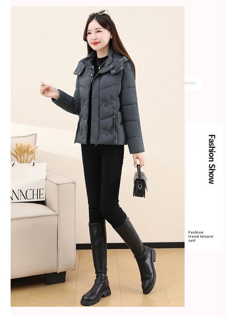 Mom's 2025 Winter Short Cotton Jacket: Women's Middle-Aged & Elderly Embroidered Thickened Fashion Coat