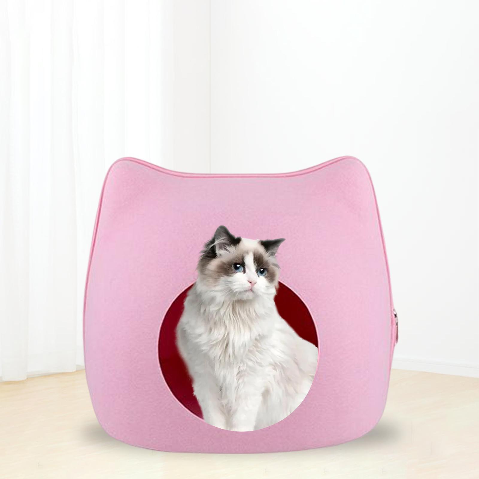 

Подушка для кошки, съемные домики для кошек, интерактивные игрушки для домашних кошек, переносные лежанки для кошек, гнездо для кошек или маленьких собак розовый