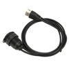 USB 2.0 3.5mm AUX Extension Cable Male Female Connection Flush Mount Extension Cable for Car Bike