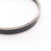 Used HERMES EmaillePM Curry Bangle Stainless Steel Cloisonne Silver Black Used Women
