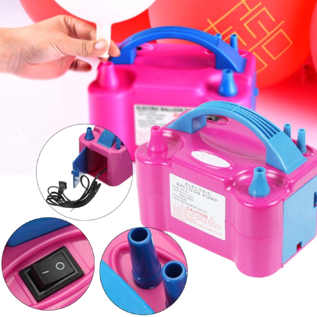 Air Balloon Pump NEW Portable Air Blower Double Hole AC Inflatable Electric Balloon Inflator Pump