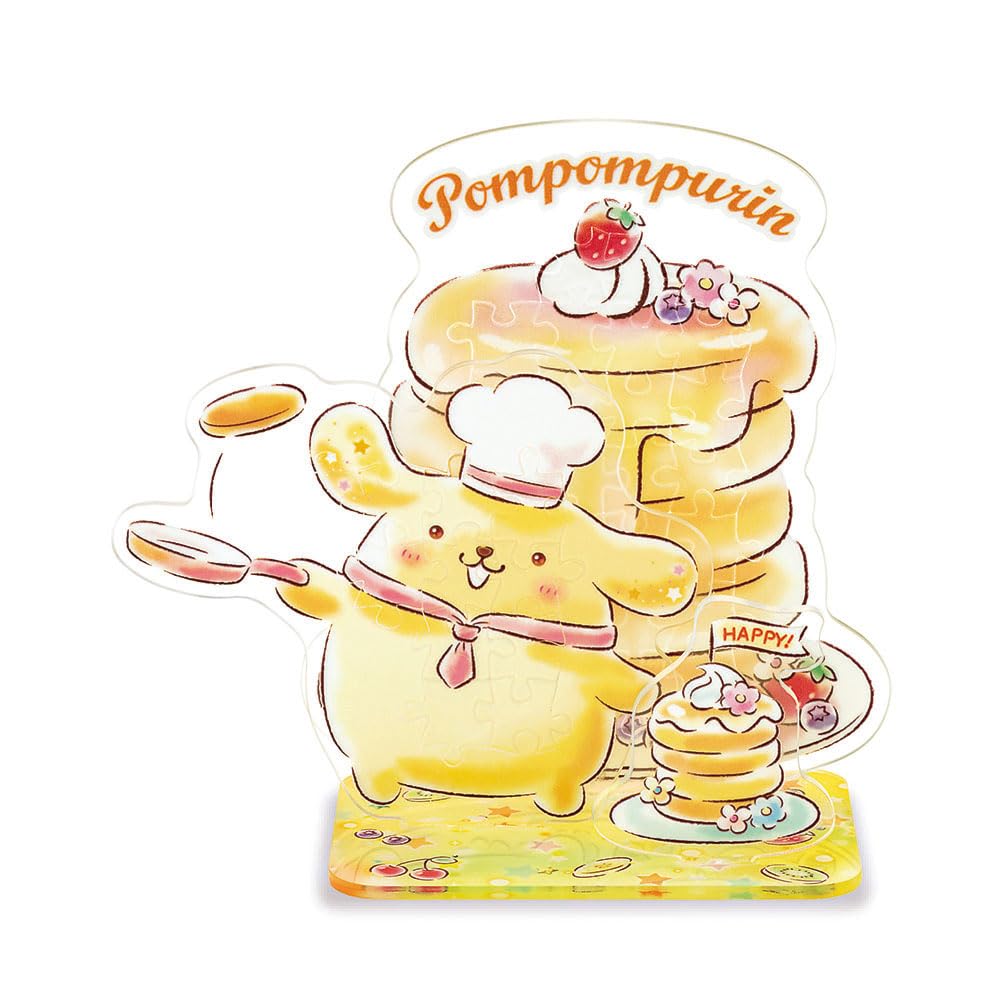 Puzzle x Acrylic Beverly Acrylic Stand Pop Pompompurin Pancake [Jigsaw Stand] 37-piece SP-043