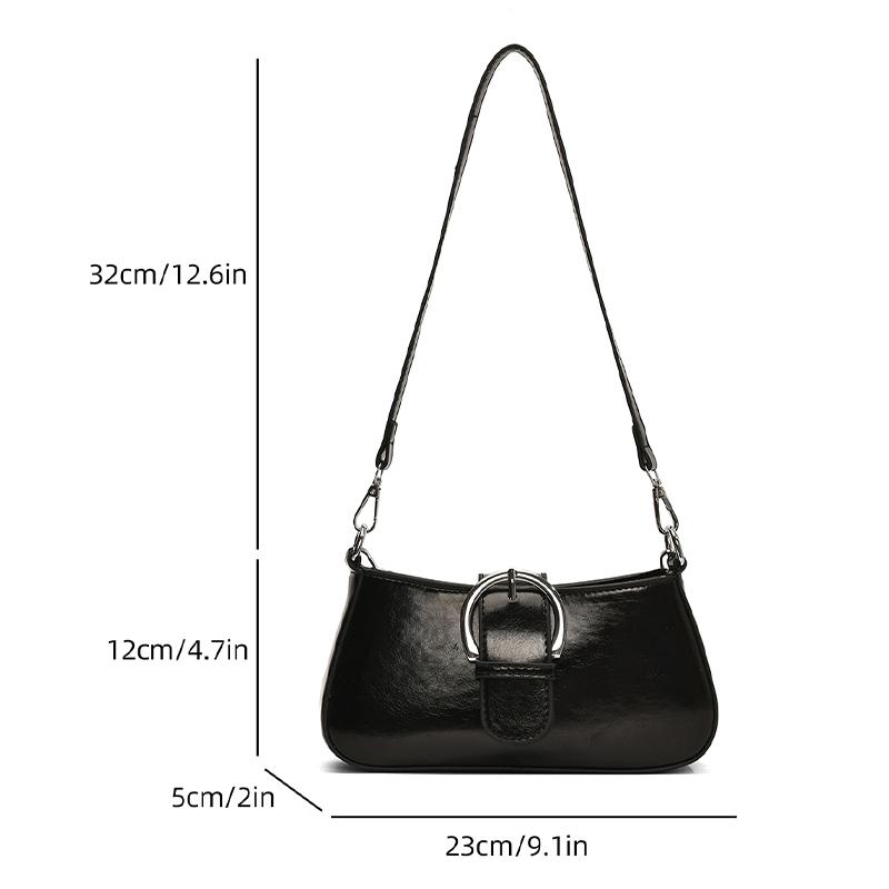 new baguette bag women's dinner bag shoulder bag pack cosmetics storage Fashion bright PU material