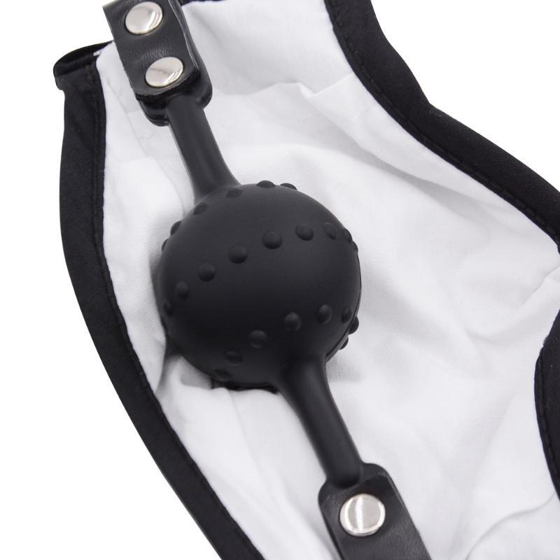 1Pcs Breathable Silicone Ball Gag Mask Adjustable Straps Soft Lining For Couples Intimate Role Play Games
