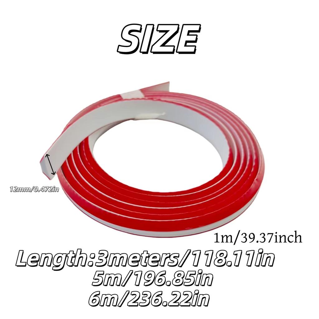 1PC 1/3/5/6m Self-Adhesive Wall Trim Line Waterproof Corner Baseboard Sealing Strip Peel and Stick For Floor, Ceiling, Edges