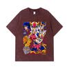 275 GSM Washed T-shirts 100% Cotton Saint Seiya V7 Fenix Print Unisex Heavy Cotton T Shirt