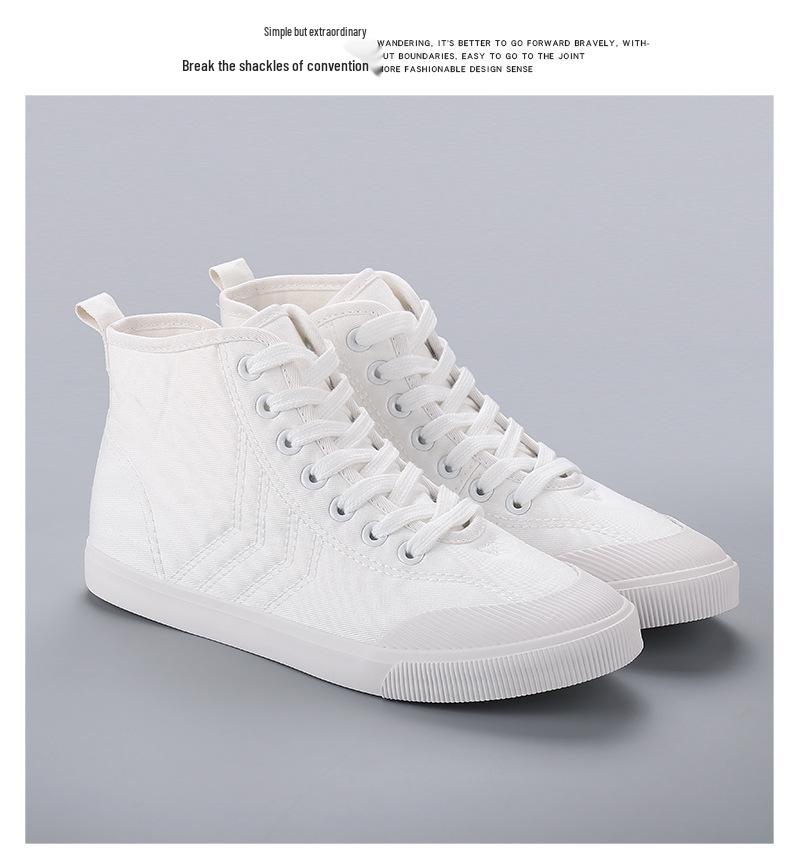 2026 Spring Women's Breathable High-Top Canvas Sneakers – Classic Versatile Casual Shoes
