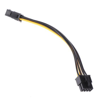 Przewód przedłużający konwertera zasilania PCI-E 6-pin do 8-pin do karty graficznej, kabel adaptera graficznego, zasilacz