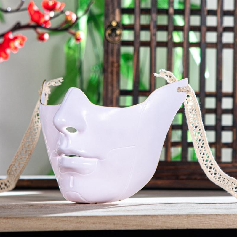 Masque de bal masqué demi-visage pour femmes hommes cosplay, Halloween eyemask décoration de costume masque pour les yeux masque pour la bouche