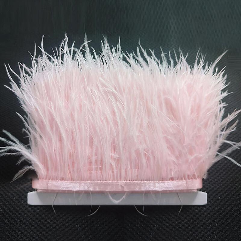 Natural Ostrich Feather Ribbon Trim 10M Diy Sewing Decor for Wedding Dress Clothing Craft Needlework Handicraft Feather Cloth