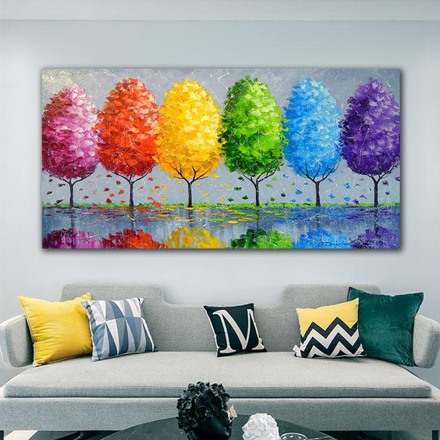 

Абстрактні розкішні квіти Картина на полотні Білі квіти Багате дерево Настінне мистецтво Плакати Принти Вітальня Веранда Домашній декор Куадрос 20x40cm