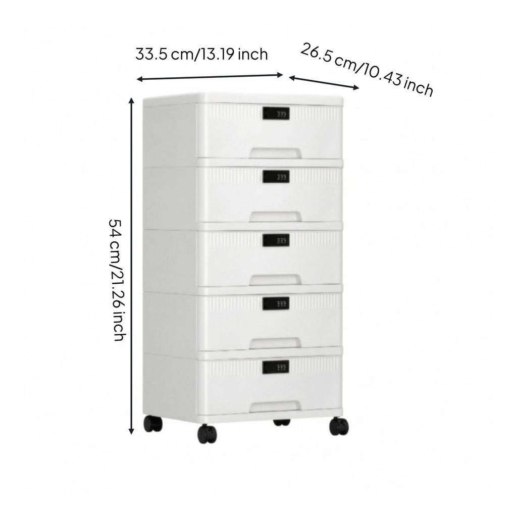 Drawer Cabinet with Combination Lock PrivacyFocused Lockable Storage Easy to Clean