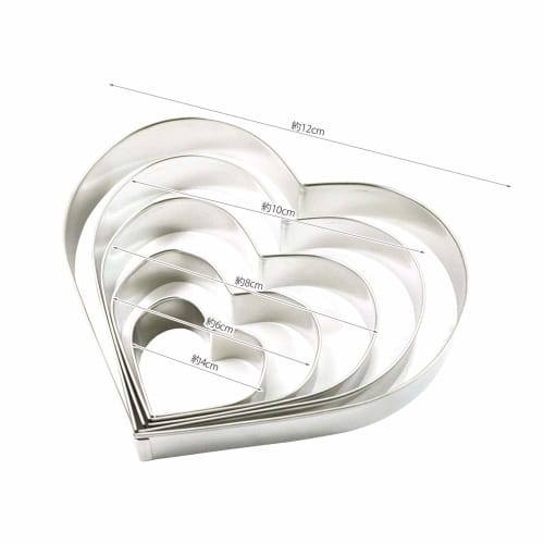 Kai Brand KAI Cookie Mold Kai House Select Heart Cutting Die Set of 5 Made In Japan DL6191