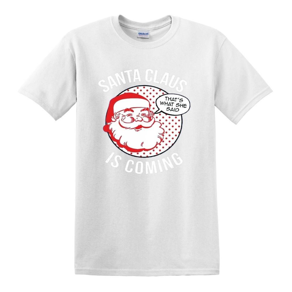 Santa Claus TShirt Xmas Gift Funny Biker Sons of Santa Christmas December Top 2XL