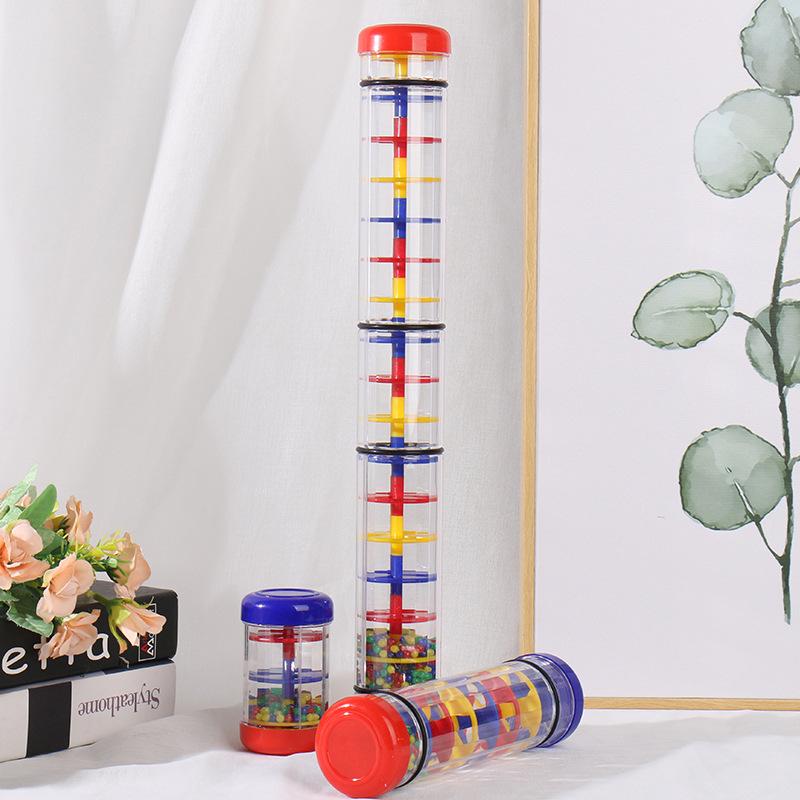 Plastic Rainstick Instrument for Parent-Child Interaction and Stage Performance Accompaniment.