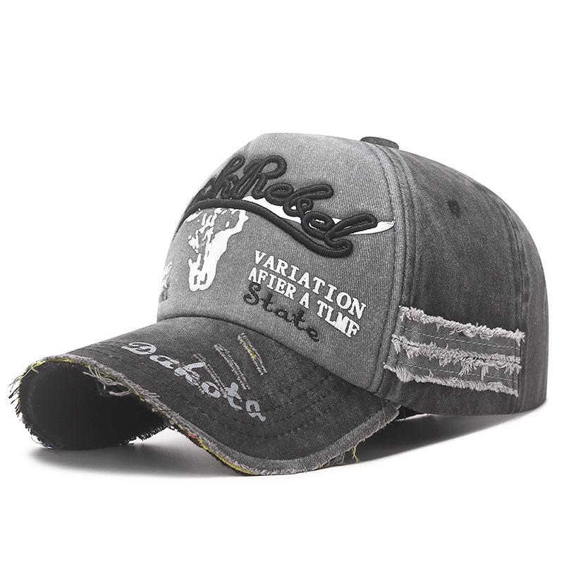 Spring and Autumn Seasons Coated Washed Baseball Cap Five Pieces Adjusting Flash Damaged Old Sun Cap Spot Foreign Trade Cap