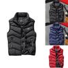 Fashionable Mens Quilted Coat Vest Waistcoat Parka With Solid Pattern And Regular Fit