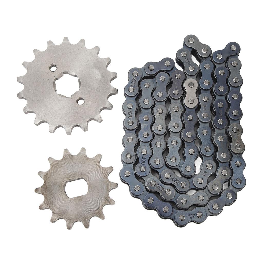 420 18T Front Engine Sprocket 420 60 Links Chain 14T Rear Sprocket Kit For DIY Scooter ATV Bike Motorcycle Bicycle