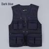 Men's Lightweight Cotton Multi-Pocket Mesh Vest - Sleeveless, Plus Size, Ideal for Summer, Fishing, and Outdoor Activities.