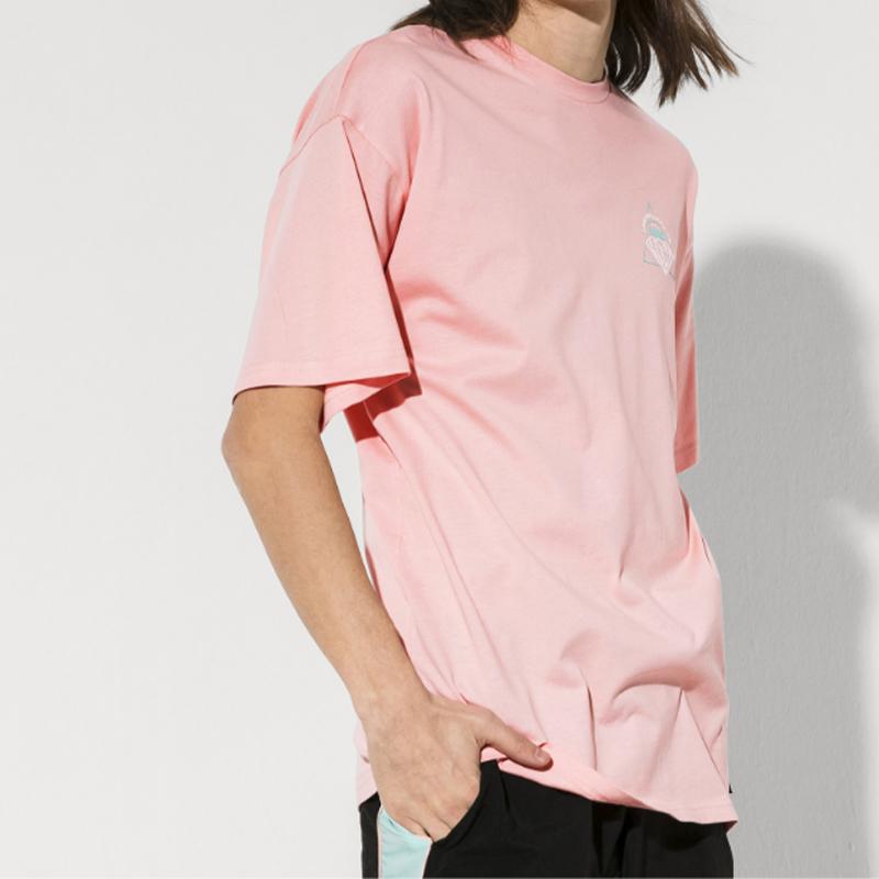 Puma Letter Print Short Sleeve T-Shirt Men Tops Peach-Pink 578232-19