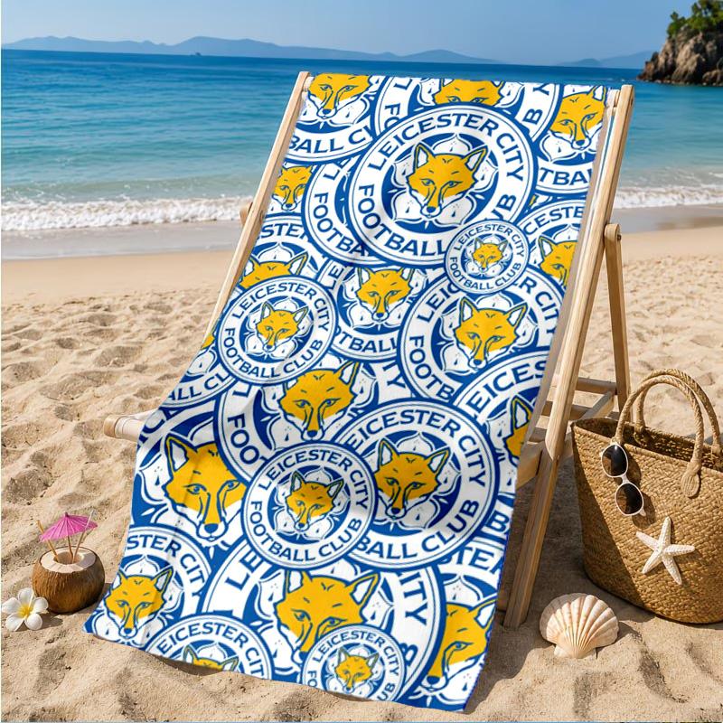 Fc Crest Design Printed Microfiber Beach Towel, Soft And Absorbent, Quick-Dry, Ideal for Summer Travel, Beach Essential, Swimming Pool