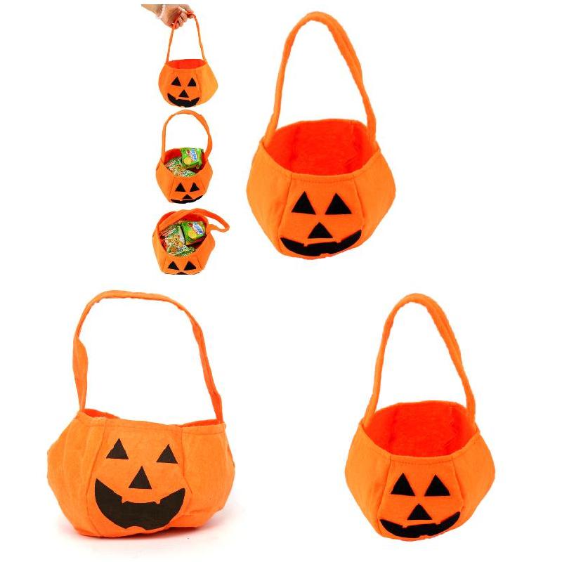Pumpkin Shape Carrying Bag Soft Adding to Halloween Atmosphere Bag for Bedroom Living Room Laundry