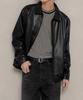LEFTSEOUL Men'S Cow Leather Square Belt [Black]