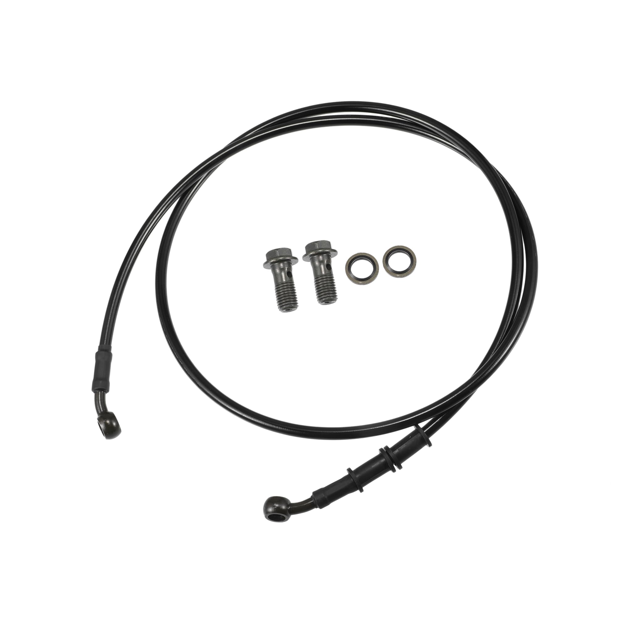 

BULLSPANN Мотоциклетный тормозной шланг, Шланг сцепления, Шланг, Для мотоциклов, квадроциклов, внедорожных мотоциклов, Универсальный, Прочный, Замена, Черный, Угол 28°, 140см 140cm чёрный