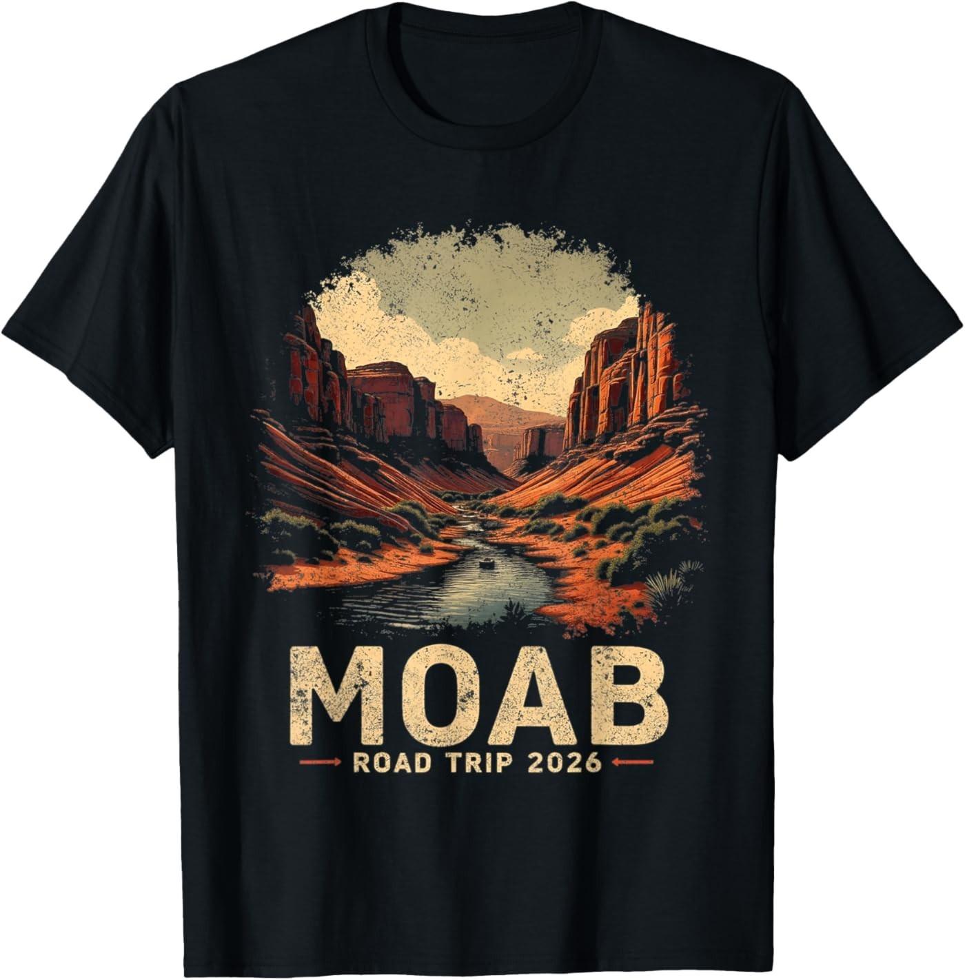 Moab Arches Family Road Trip 2026 Vintage Moab Nature Utah T-Shirt S разноцветный