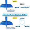 Foam Airplane Toy with Launcher 2 Flight Modes No Batteries Required Fun Long Easy Assembly Kids Outdoor Catapult