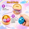 3Pcs Cute Face Malt Sugar Bao Bun Squishy Steamer Set Mystery Pull Stretch Fidget Sensory Anti Stress Relief Desk Gadget