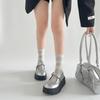 Fashion Casual Black Round Head Thick Sole Shallow Mouth Single Shoes Women's Summer 2025 New Skirt Heightening Mary Jane Shoes