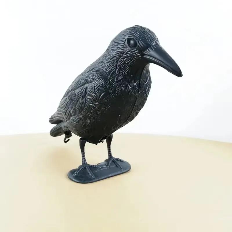 Simulation Corbeau Corbeau Noir Repulsif Oiseaux Contrôle Naturel des Ravageurs Répulsif Corbeau Corbeau Accessoire Décor Effrayant Fête Halloween Décor Corbeau
