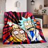 1 peça Cobertor Rick and Morty Leve Manta de Flanela Para Sofá, Cama, Viagem, Acampamento, Sala de Estar, Escritório, Sofá, Cadeira e Cama