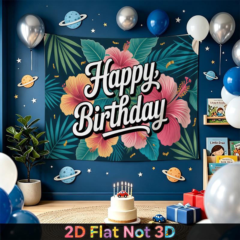 1pc Floral Party Backdrop - Photo Booth Props