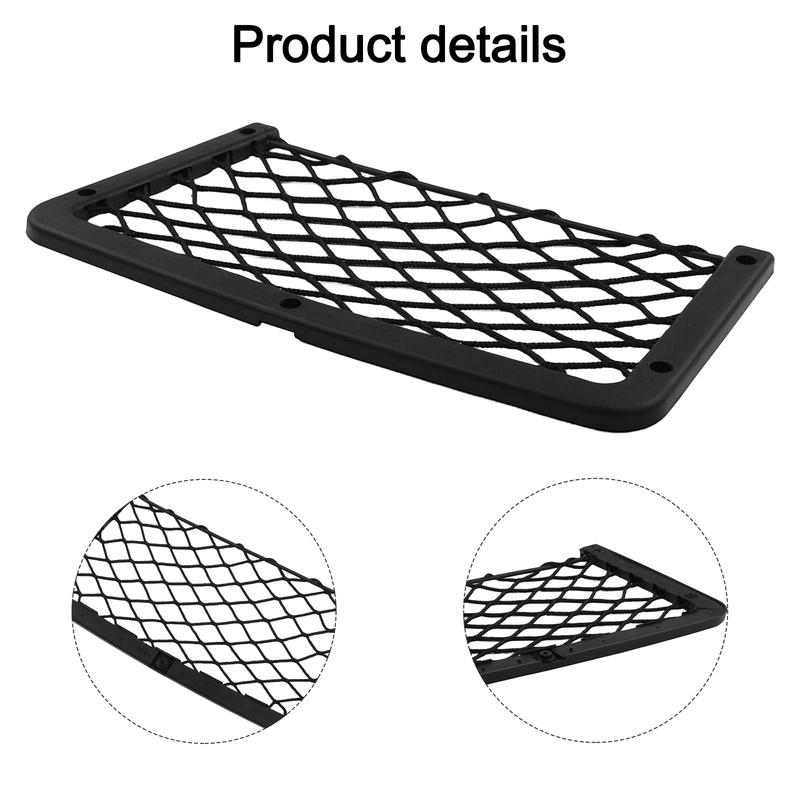 2X Large Elastic Storage Net Magazine Holder Rack for Car Seat Organizer Suitable for Camper Vans RVs Boats and Theater Seats