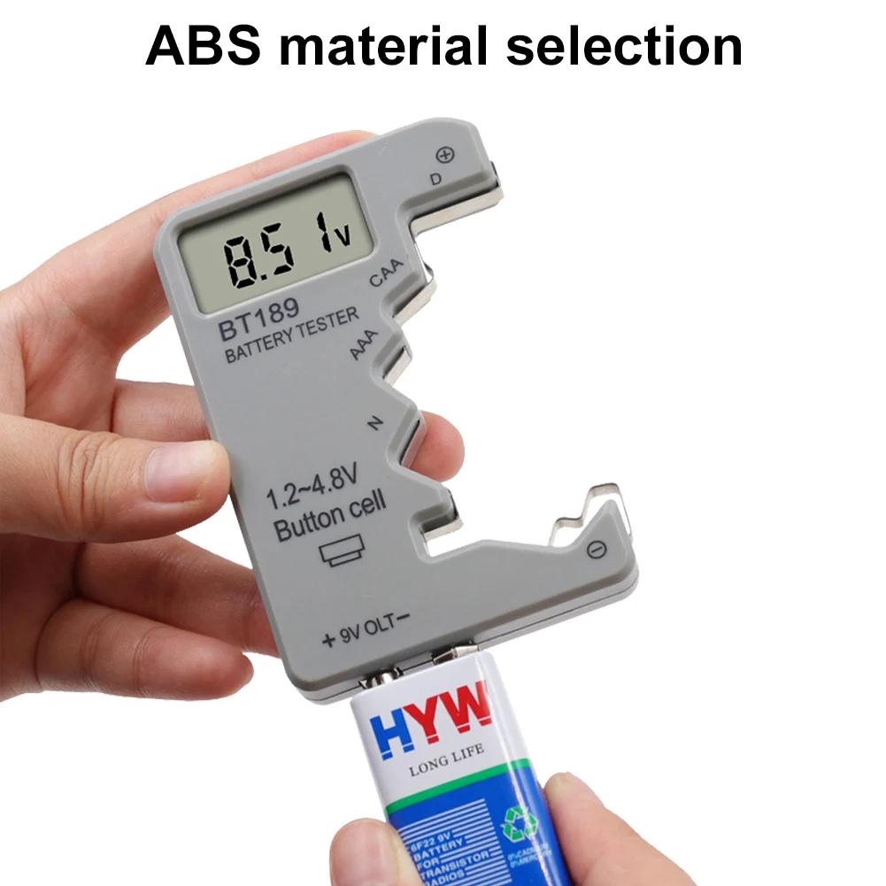 Digital Battery Tester LCD Display AA/AAA/9V/1.5V Button Cell Battery Capacity Check Detector Capacitance Diagnostic Tool