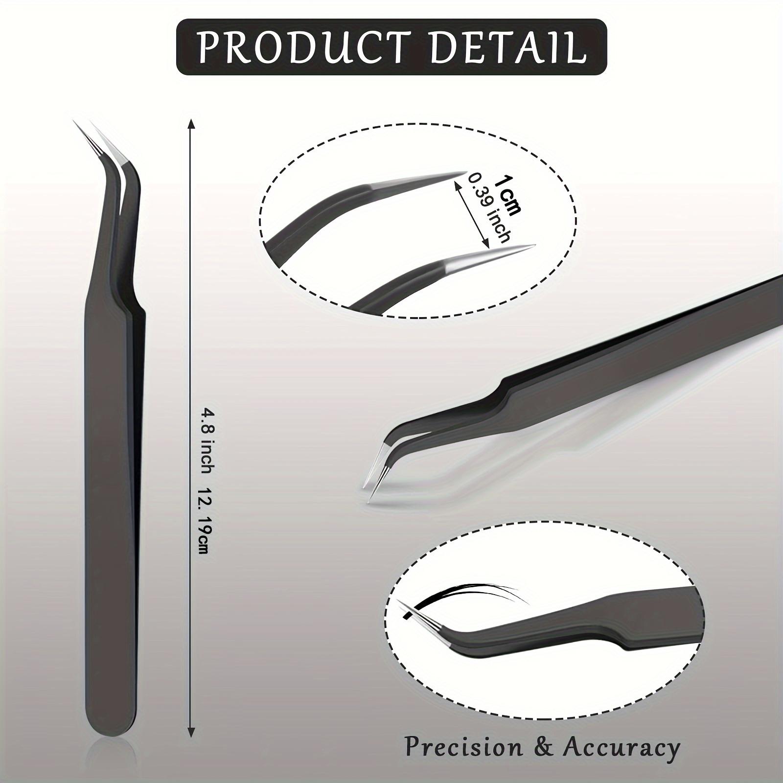 

1Pcs Tweezers Set Anti-Static Tweezers Stainless Steel Tweezers for Eyelash Extension,Electronics, Jewelry-making - Straight and