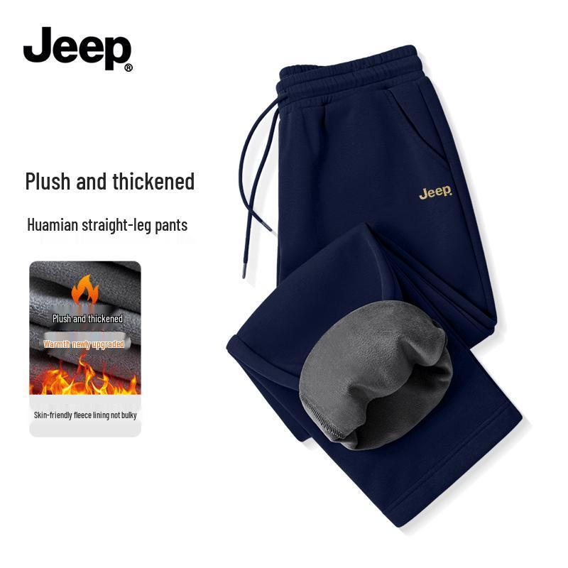 JEEP Men s Fleece Lined Straight-Leg Casual Pants L