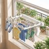Anti-slip Sock Folding Clothes Dryer Windproof Multi-Clip Drying Rack Folding Drying Rack  Indoor