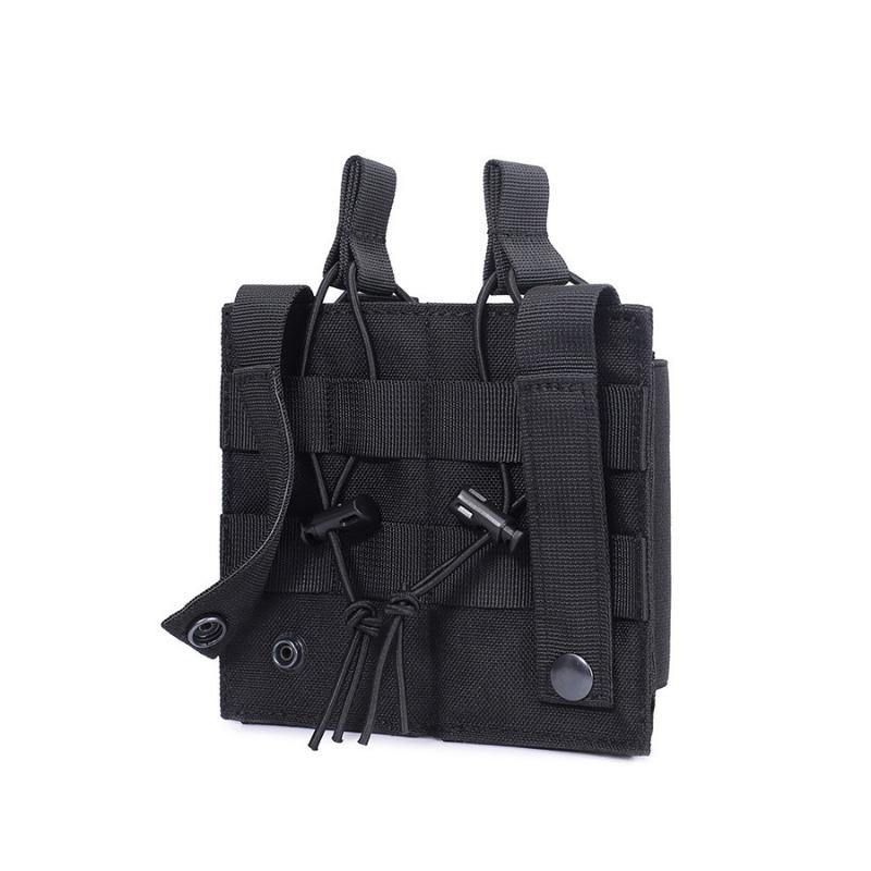 Tactical Molle Magazine Pouch Tactical Pouch Double Rifle Pistol Mag Pouch 2-Layer Cartridge Holder