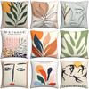 Aesthetic Abstract Matisse Poster Pillow Case Nordic Cushions for Sofa Line Face Coral Leaves Art Pillowcover Home Decor