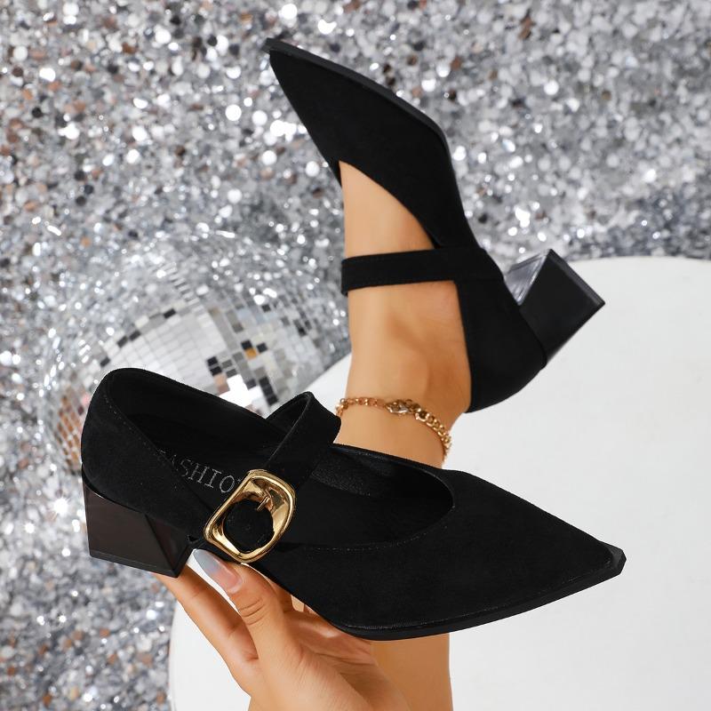 Scarpe Mary Jane Retro Francesi Belle con Tacco Alto da Donna Primavera e Autunno 2026 Nuove Scarpe Singole a Punta