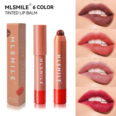 6 Color Tinted Moisturizing Lipstick Matte Lip Glaze Lips & Cheeks Dual Use Lip Balm Long Lasting Moisture Lipstick Pencil