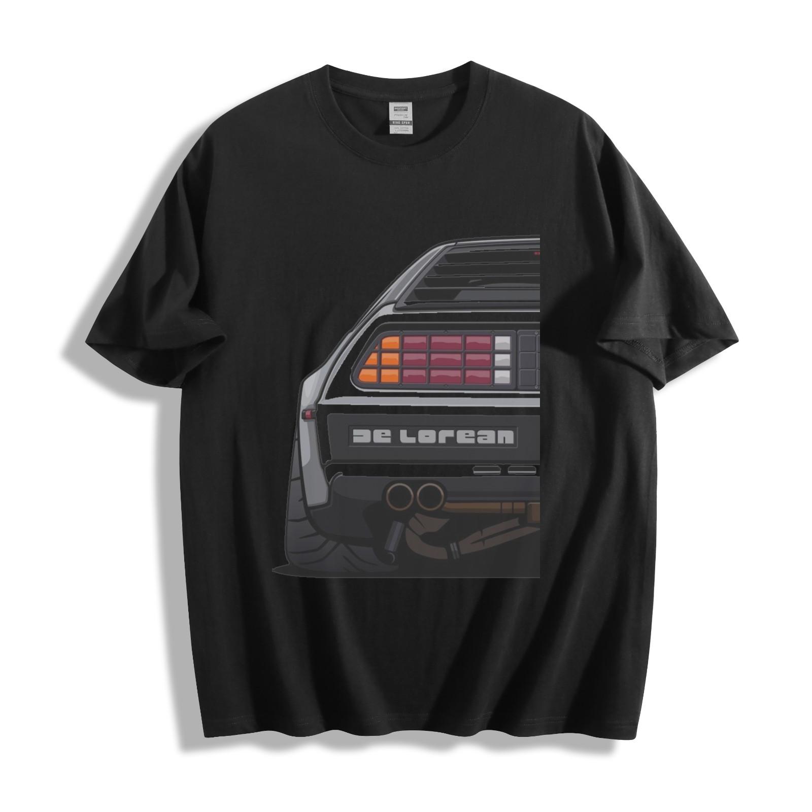 Футболка DeLorean Машина времени Мужская Женская Футболки Топ - Иконический Дизайн с Подсветкой Унисекс Футболка S