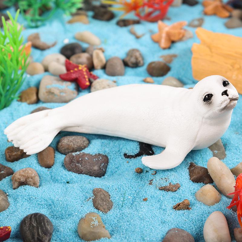 Kids' Arctic Animal Model Set: Polar Bear, Arctic Hare, Reindeer & Beluga Whale